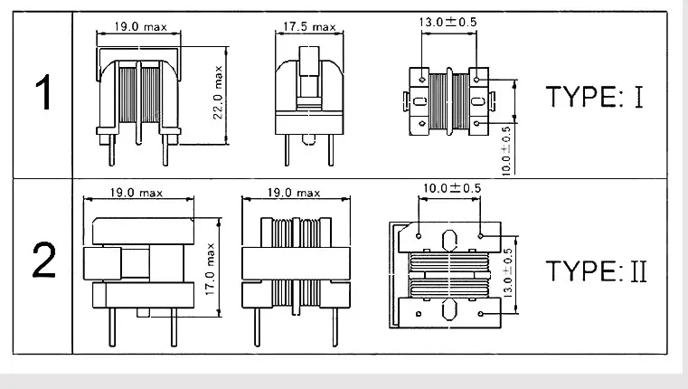 indutor de estrangulamento modo comum uu98 03