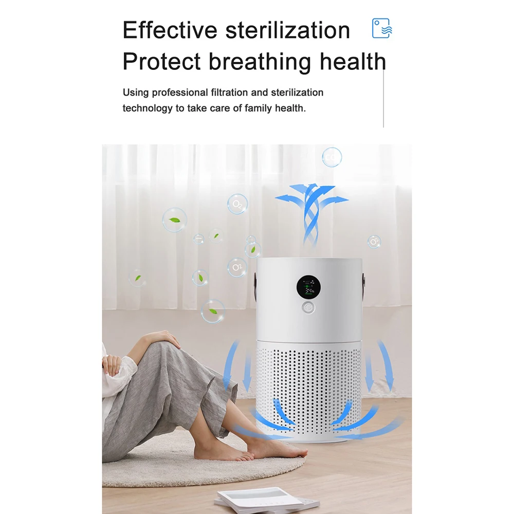 

Fragrance AP01 Air Ionizers Purifiers HEPA Filters Three Gears Adjustment 5W Essential Oil Humidifier For Home Desktop 10000mAh