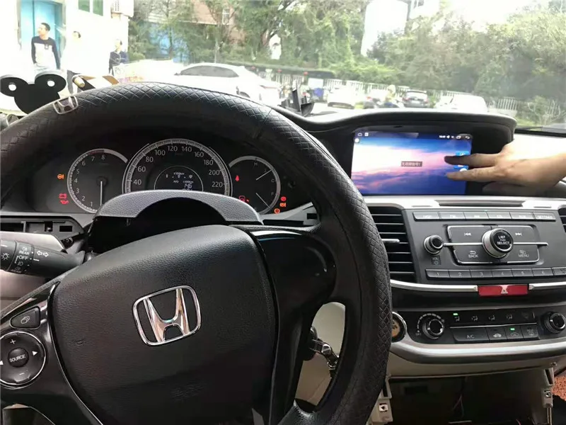 Top Yulbro android for honda accord 9 2014 2015 2016 car dvd multimedia radio with bluetooth gps navigation video IPS screen 3