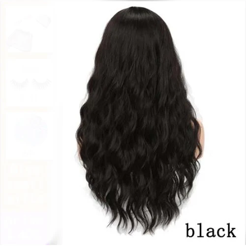 P18/22 MERISI HAIR 26" Long Water Wave Women Wigs with Bangs Red Blonde Black Heat Resistant Synthetic Wigs for Women African American - Цвет: P18/22