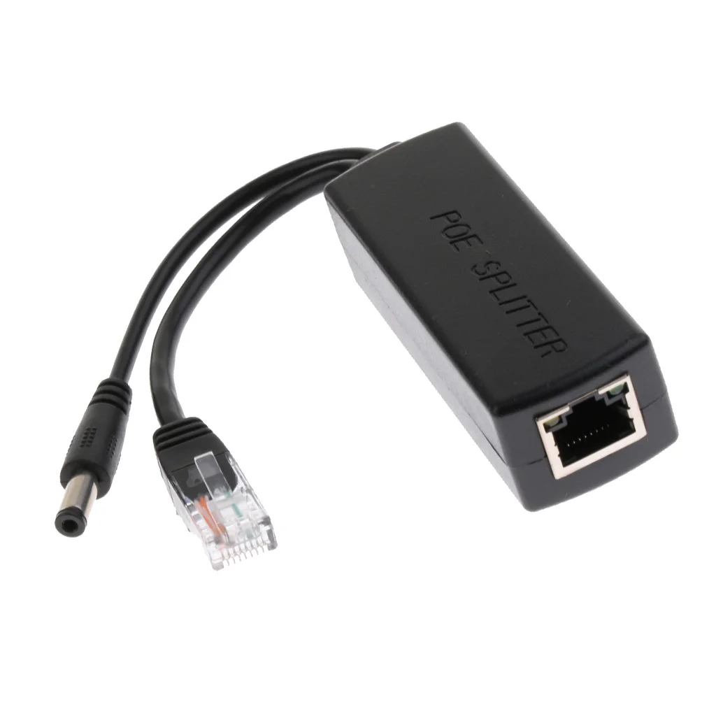1Piece Active 12V PoE Power Over Ethernet Splitter Adapter IEEE 802.3af 10/100Mbps
