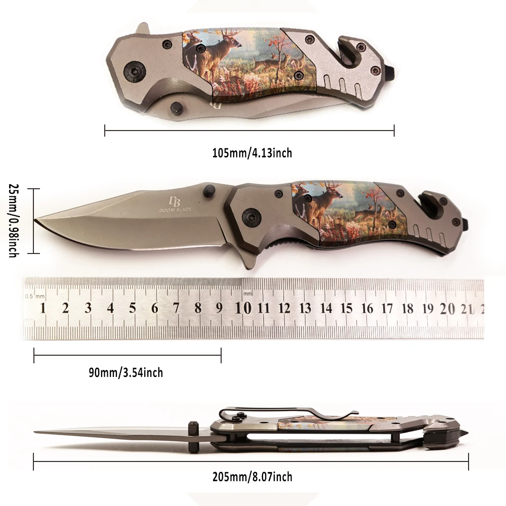 12 шт./лот ручка с 3D принтом лезвие высокого качества складной нож кемпинг Рыбалка