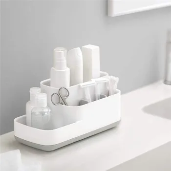 

Functional Cosmetic Holder Desktop Grids Cosmetics Makeup Container Kitchen Bathroom Organizer Office Jewelry Storage Box