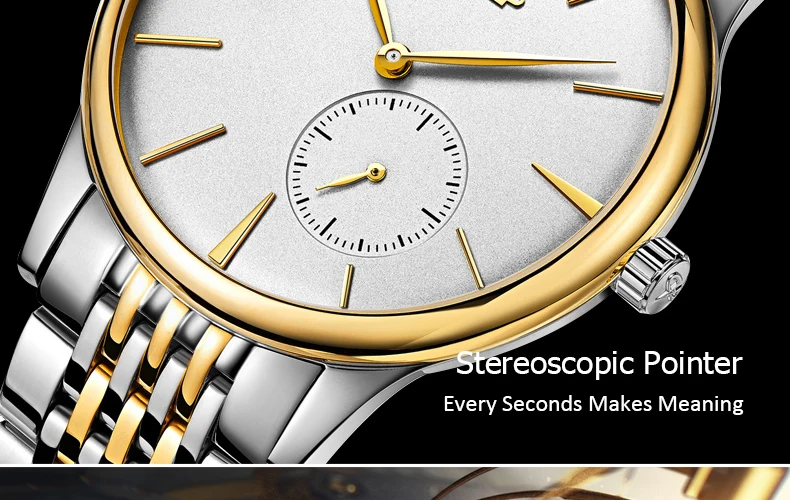 Aesop ultra fino 8.5mm simples relógio automático