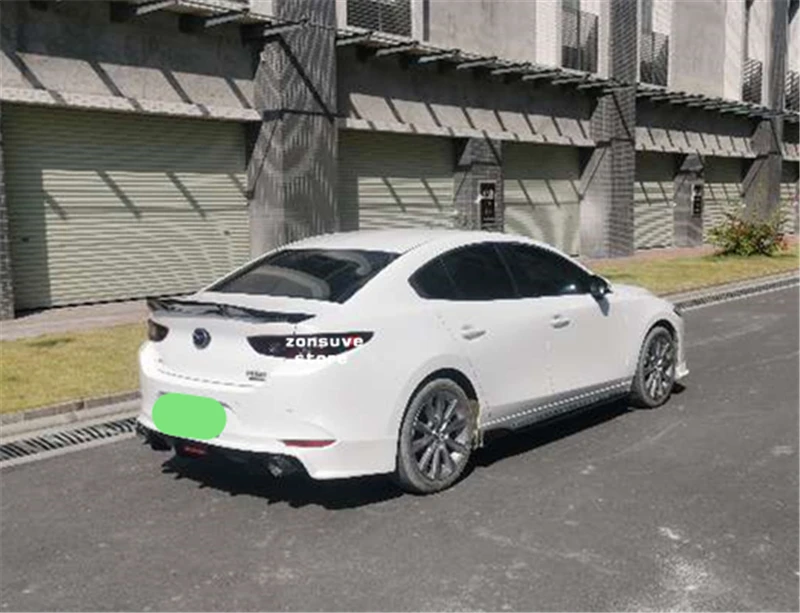 Используется для нового Mazda 3 спойлер год глянцевое углеродное волокно/FRP заднее крыло R стиль спойлер, аксессуары