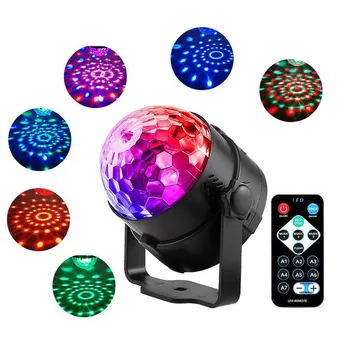 

Sound Activated Rotating Disco Ball Party Lights Strobe Light RGB LED Stage Lights for Christmas Home KTV Xmas Wedding Show
