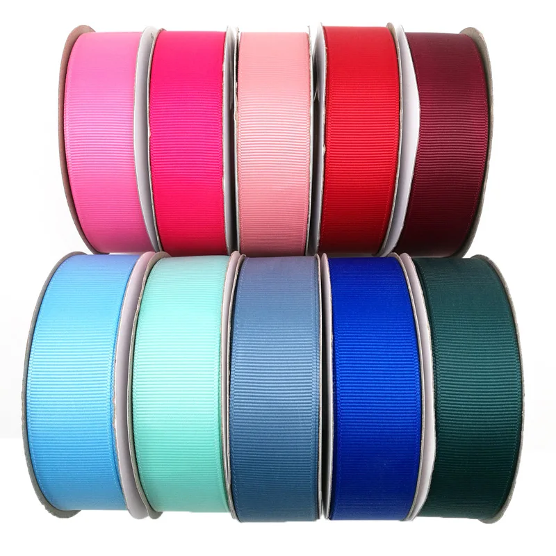 (10 Yards) 1&quot 2.5cm 25mm Grosgrain Ribbon White Black Red Blue Pink Green Purple Orange Brown Tapes Gift Wrap #213997 | Дом и сад