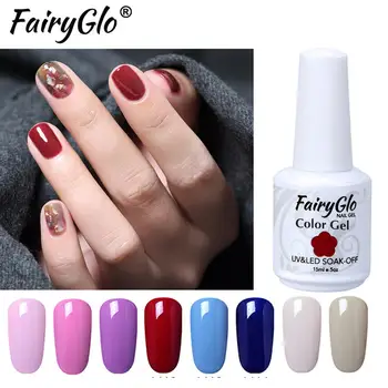 

FairyGlo 15ml Glitter Color Gel Nail Polish Soak Off Hybrid Varnish Vernis Semi Permanent Nail Art Lacquer Manicure Gel Polish