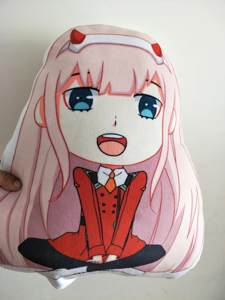 Дарлинг в франкс Zero Two 02 плюшевая кукла игрушка подушка Косплей Подарки - Цвет: Розовый