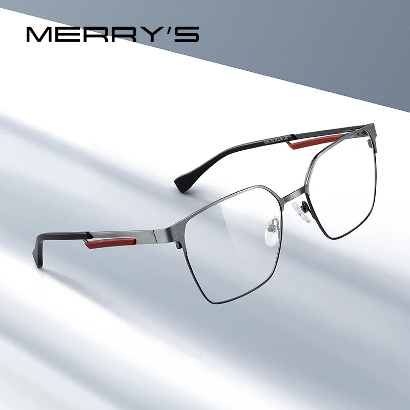 

MERRYS DESIGN Luxury Glasses Frame For Men Women Fashion Titanium Alloy Square Frames Myopia Prescription Eyeglasses S2154