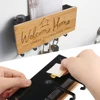 Wall Key Holder Home Door Back Decor Creative Bamboo Engraved Keychain Hanger Small Sundries Storage Hooks Rack 4