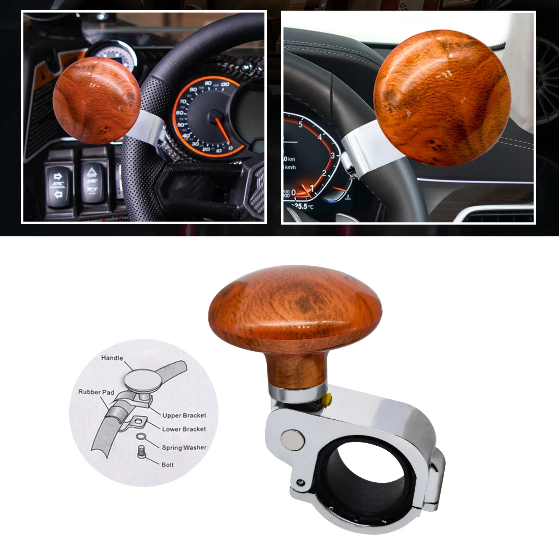 Auto Steering Wheel Ball Anti Slip Car Accessories Universal Auxiliary