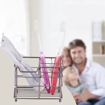 

Toothbrush Holder Comb Container General Toothbrush Rack Toothpaster Stainless Steel Organizer Box Case Bathroom Accs Storage