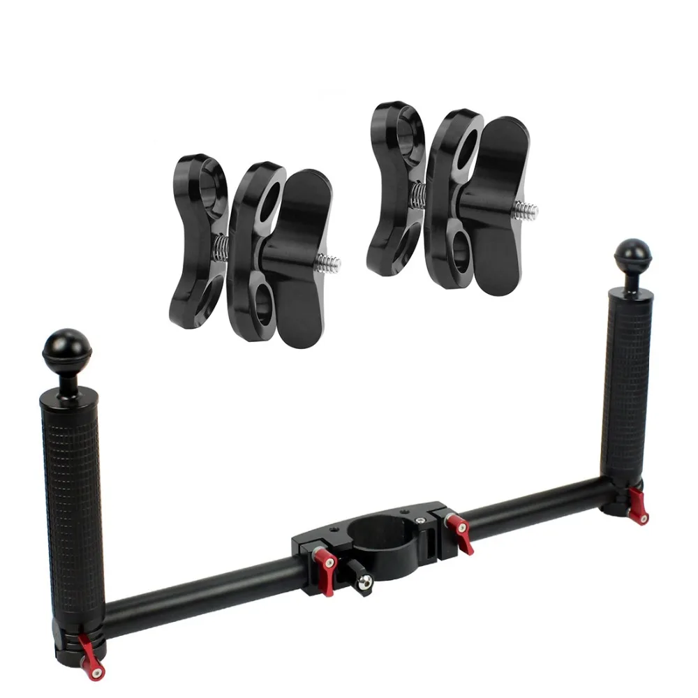Двойной Ручной Стабилизатор рукоятки для DJI Ronin S для zhi yun Crane2 Pro Gimbal SLR держатель камеры с зажимами-бабочками адаптер