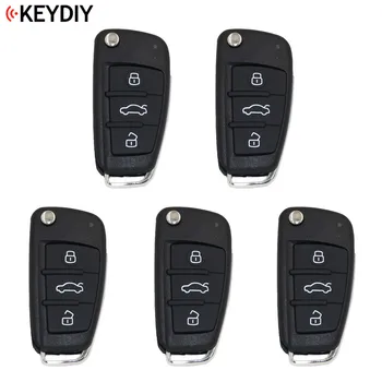 

5 PCS, Original 3 Buttons Universal KEYDIY B02 A6 Style Remote Control Key B-Series for KD900 KD900+,URG200