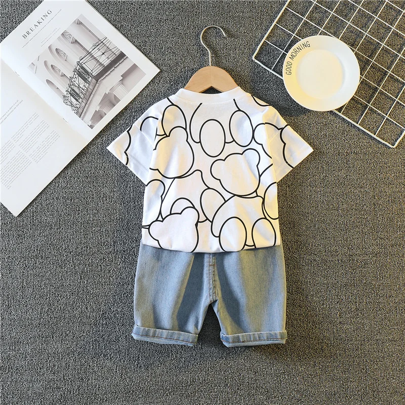 Summer Baby Girls Clothes Suit Children Boys Fashion Cartoon T-Shirt Shorts 2Pcs/Sets Toddler Casual Costume Kids Tracksuits kids clothing set kids t shirt girls clothing set boys clothing set boys tracksuits suit boys tracksuits