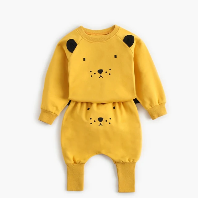 2020 New Newborn Baby Girls Clothes Autumn Baby Boys Clothes Set Kids Costume Infant Baby Clothing Suit Cotton Coat+Pants 1