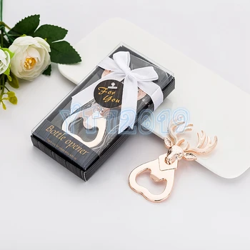 

20pcs Wedding Gifts Birthday Party Souvenir Giveaways Deer Bottle Opener Gold Stag Antler beer Bottle Opener