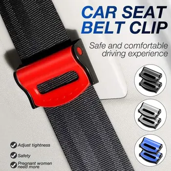

Car Seat Belt Clip(2 PCS) Smart Seatbelt Adjuster Clip Buckle Shoulder Relax Neck Comfort Supports M8617