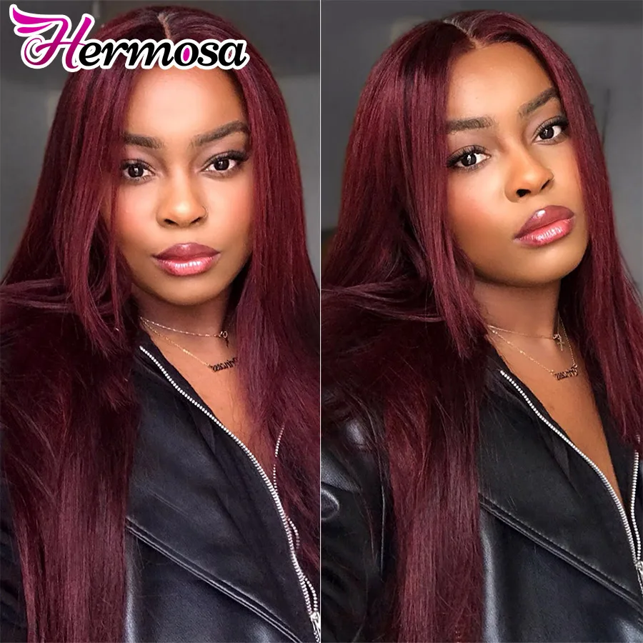 Hermosa 13x4 destacar frente de encaje pelucas de cabello humano Pre arrancado brasileño recto peluca con malla frontal con el pelo del bebé Remy