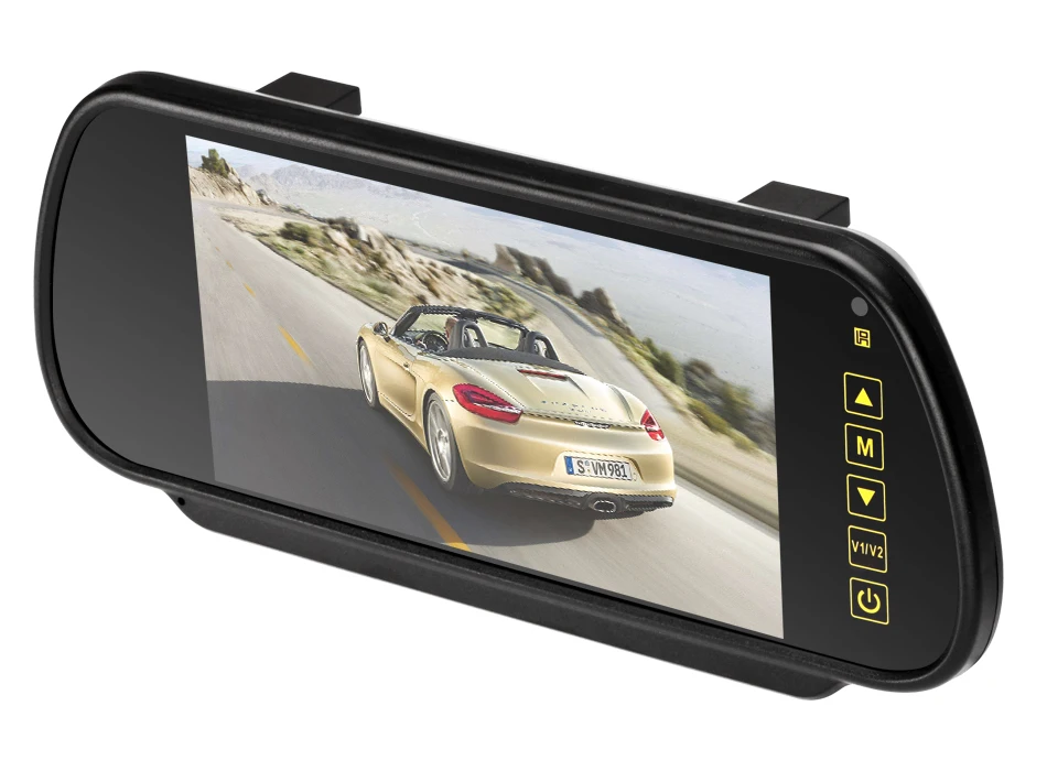 Портативный 7 дюймов HD автомобильный монитор Автомобильный видео Регистраторы парковки обратный Системы интеллигентая(ый) Пульт дистанционного управления Управление сенсорная кнопка Автомобильное зеркало заднего вида