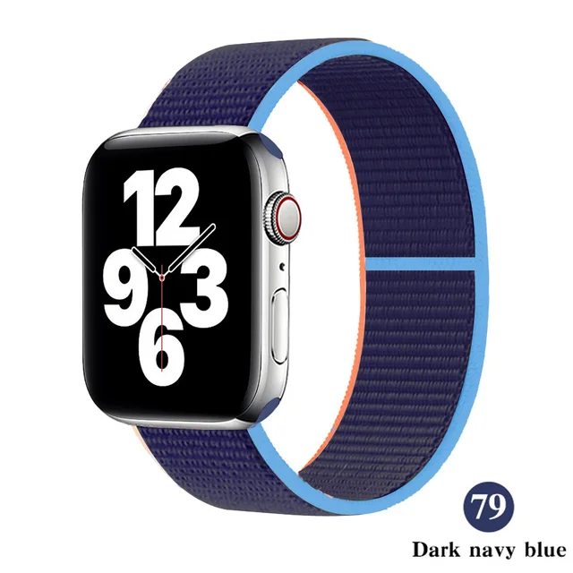 Nylon Strap for Apple watch series 7 band 41mm 44mm 40mm 42mm 38mm smartwatch wristband belt sport loop bracelets iWatch 3456 se 79