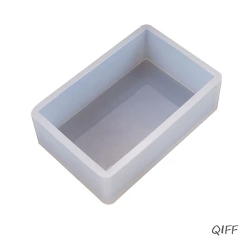 

DIY Crystal Epoxy Glue Mold Rectangular Box Crafts Desktop Decorations Silicone Molds