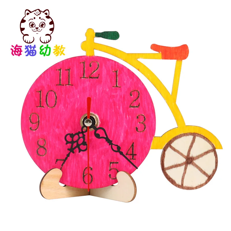 

Self-Made zhong biao hua Fine Art Hand-made Children Material DIY Painted Creative Snow Mud Wood Painting