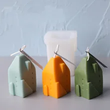 Маленький дом Свеча Плесень креативный аромат свеча ручной DIY самодельный свеча материал плесень