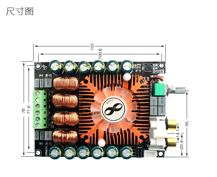 TDA7498E Высокая мощность цифровой усилитель мощности доска 2,0 HIFI стерео 160 Вт* 2 Поддержка BTL220W DC12V-36V