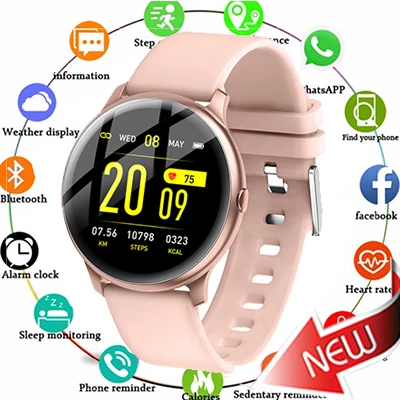 

2019 KW19 Smart watch Women Heart rate monitor Multi-Languages IP67 Waterproof Men Sport Watch Fitness Tracker For Android IOS