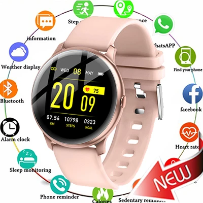 2019 KW19 Смарт часы женские монитор сердечного ритма многоязычные IP67