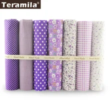 Teramila 7 шт. фиолетовый серийный хлопок ткань Telas Por Metro стеганая ткань для шитья DIY лоскутное ремесло Tissus украшения
