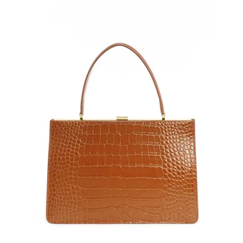 

2020 New Style Jia Zi Bao Crocodile Pattern Cowhide Shoulder Leather Handbag Purses and Handbags