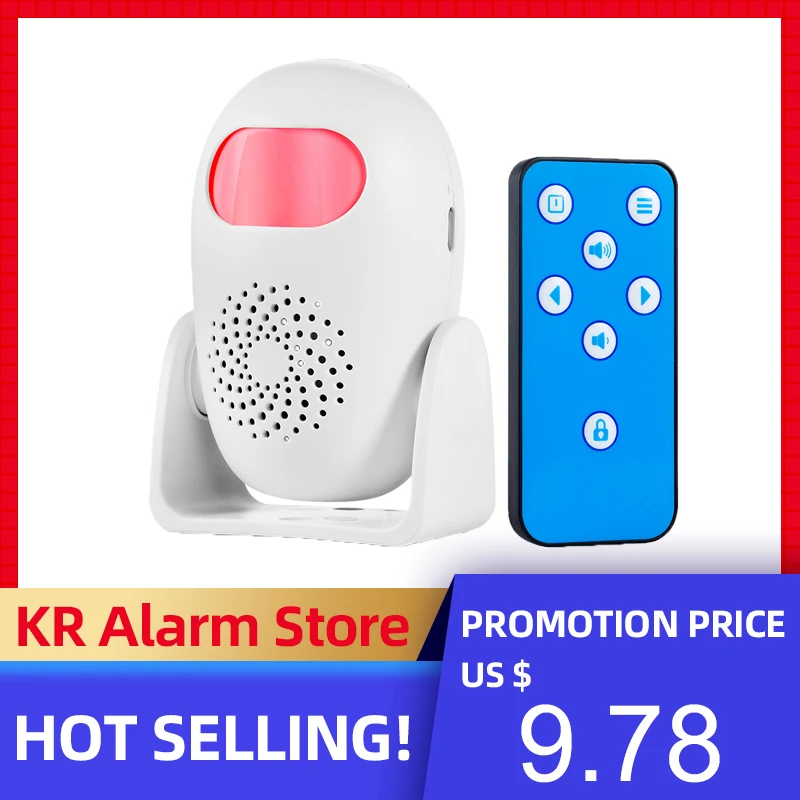 

FUERS M120 Alarm Doorbell Home Security PIR Motion Detection Welcome Chime Doorbell Anti-theft Remote Control Strobe Light Greet