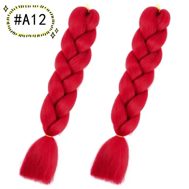 Jumbo Braiding Hair Extensions Kanekalon Braiding Hair 24 Inch Ombre Multiple Tone Colored Synthetic Hair for Women A12