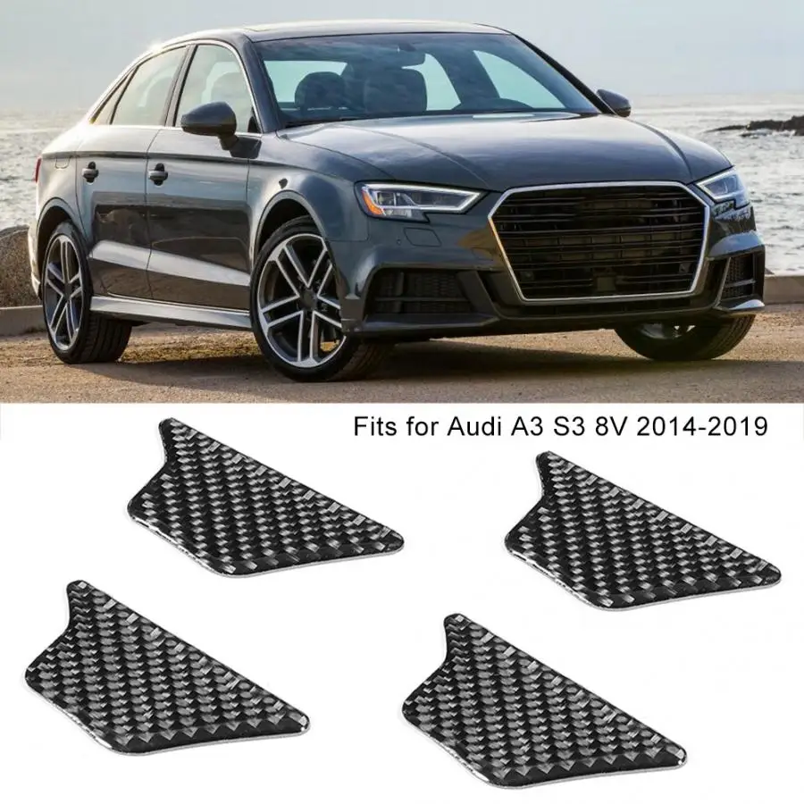 

car sticker Car Interior Door Bowl Trim Sticker Carbon Fiber Style Fits for Audi A3 S3 8V 2014-2019