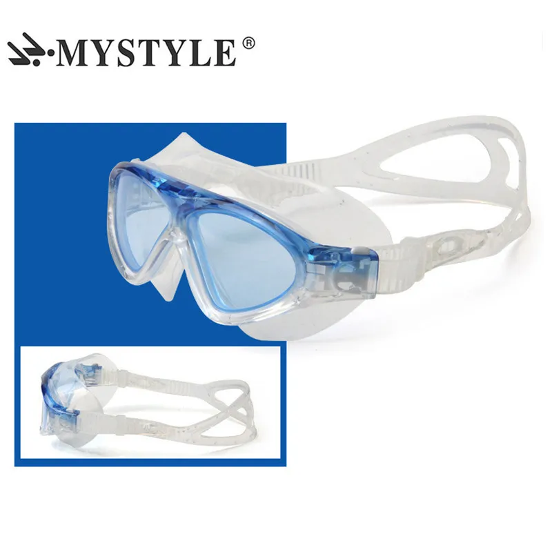 MYSTYLE очки для плавания с Большой рамкой, Детские водонепроницаемые противотуманные очки с высокой четкостью, интегрированные очки для плавания, детские очки для плавания