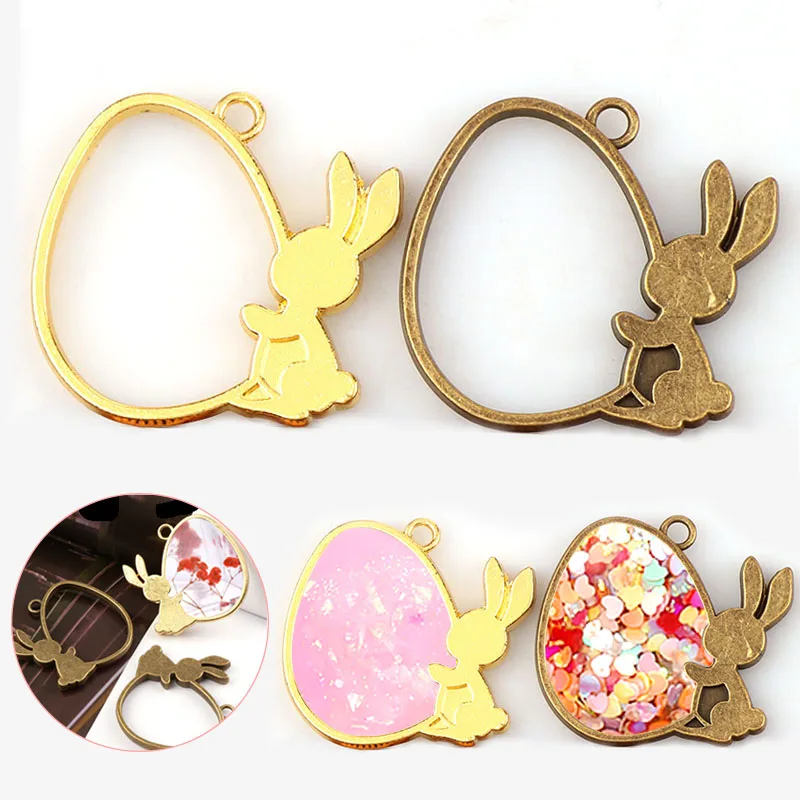 Vintage-Rabbit-Antique-Metal-Hollow-Frame-Glue-Blank-Connector-Charms-Pendant-DIY-Jewelry-Findings-Accessories