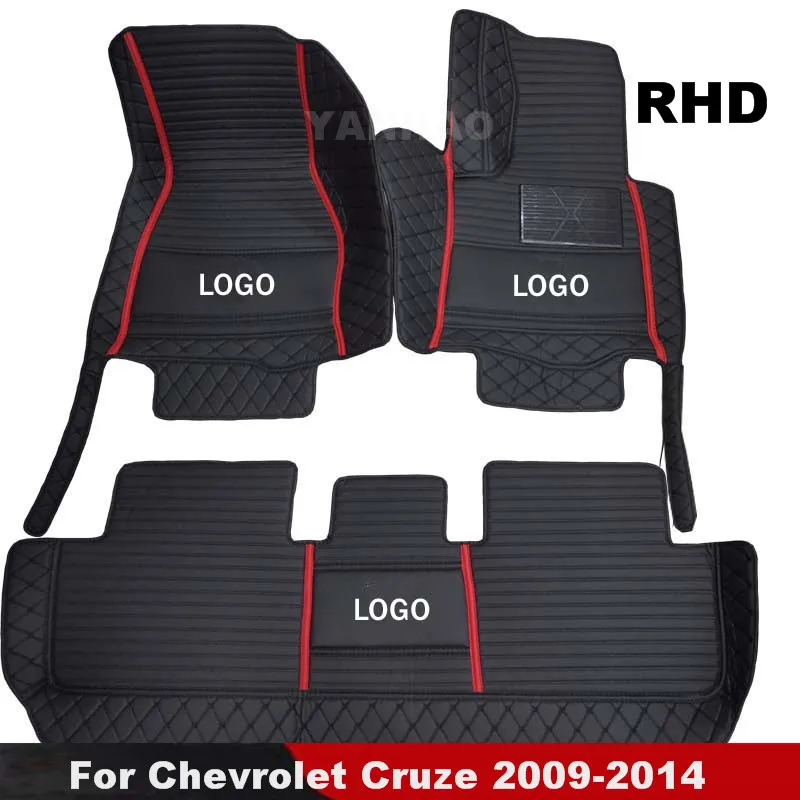 

RHD Car Floor Mats For Chevrolet Cruze 2014 2013 2012 2011 2010 2009 Carpets Styling Custom Auto Interior Cover Accessories