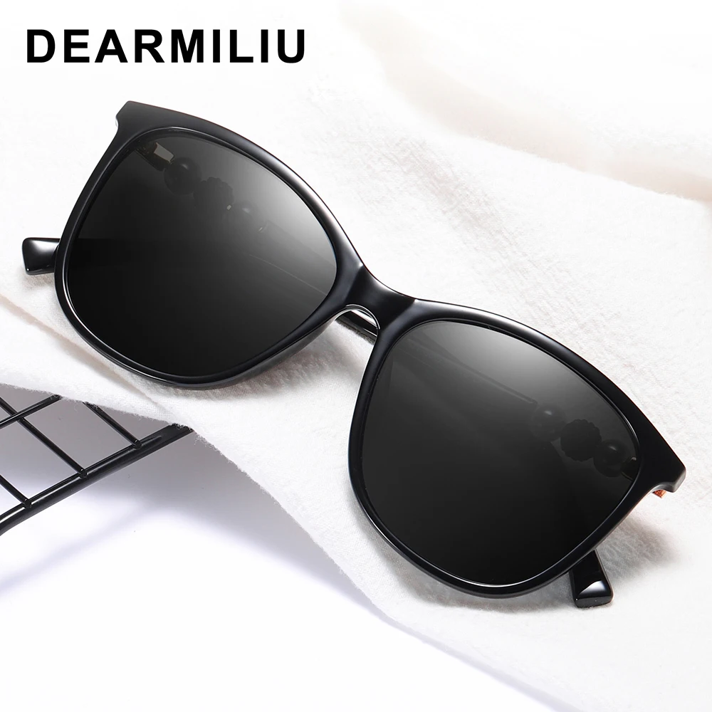 DEARMILIU Модные солнцезащитные очки Брендовые женские кошачий глаз поляризованные солнцезащитные очки для вождения Жемчужное Украшение очки UV400 Gafas De Sol