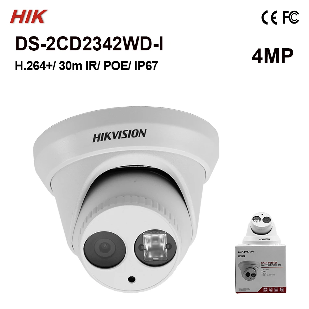 DS-2CD2342WD-I Hik 4MP башни купол EXIR башни IP Камера WDR H.264+ IR30m 3-axis полный HD1080P горячая Распродажа IPC