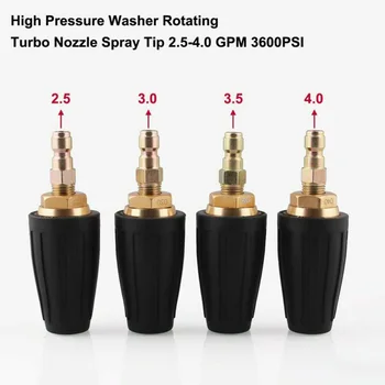 

1/4inch Pressure Washer Rotating-Rotary Turbo Nozzle 3600PSI 2.5/3.0/3.5/4.0GPM Quick-connect Turbo Nozzle
