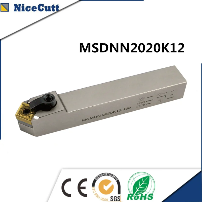 MSDNN2020K12 Nicecutt держатель внешнего токарного инструмента для SNMG вставки токарного станка держатель инструмента