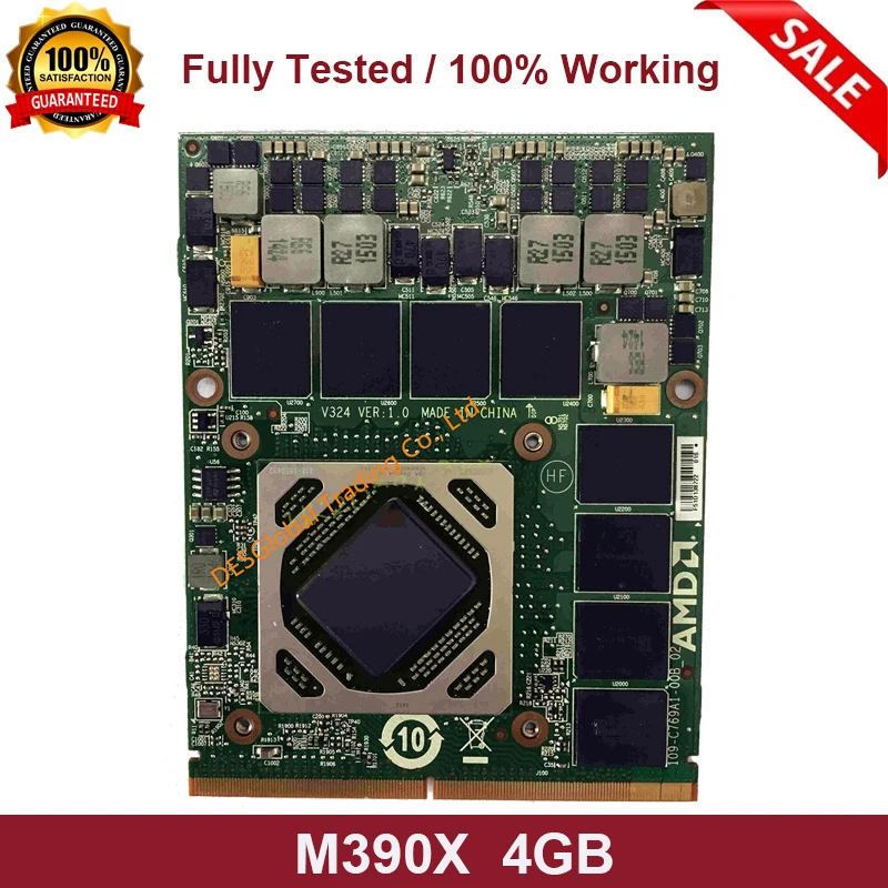 

FirePro M390X With X-Bracket 4GB Video Graphics VGA Card 109-C95847-00B-02 For Dell Precision M7710 M7720 Laptop Fully Tested