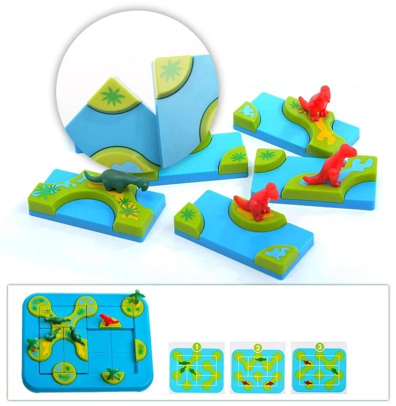 Dinosaur Hide-and-Seek Puzzle Toy Games Child Montessori Games for Children  Educational Baby toys 0