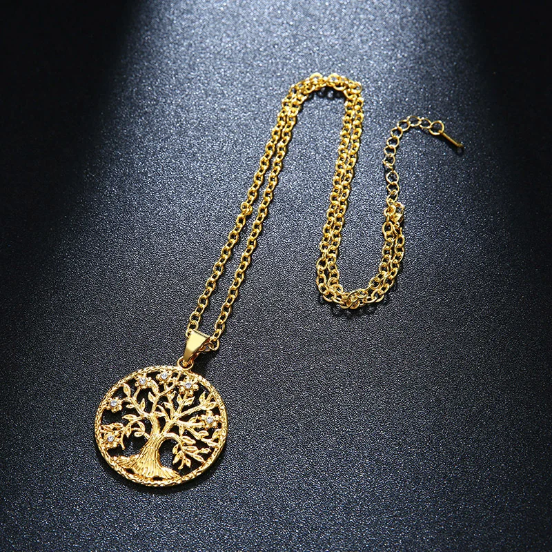 arbre de vie en zircon cubique, bijoux 