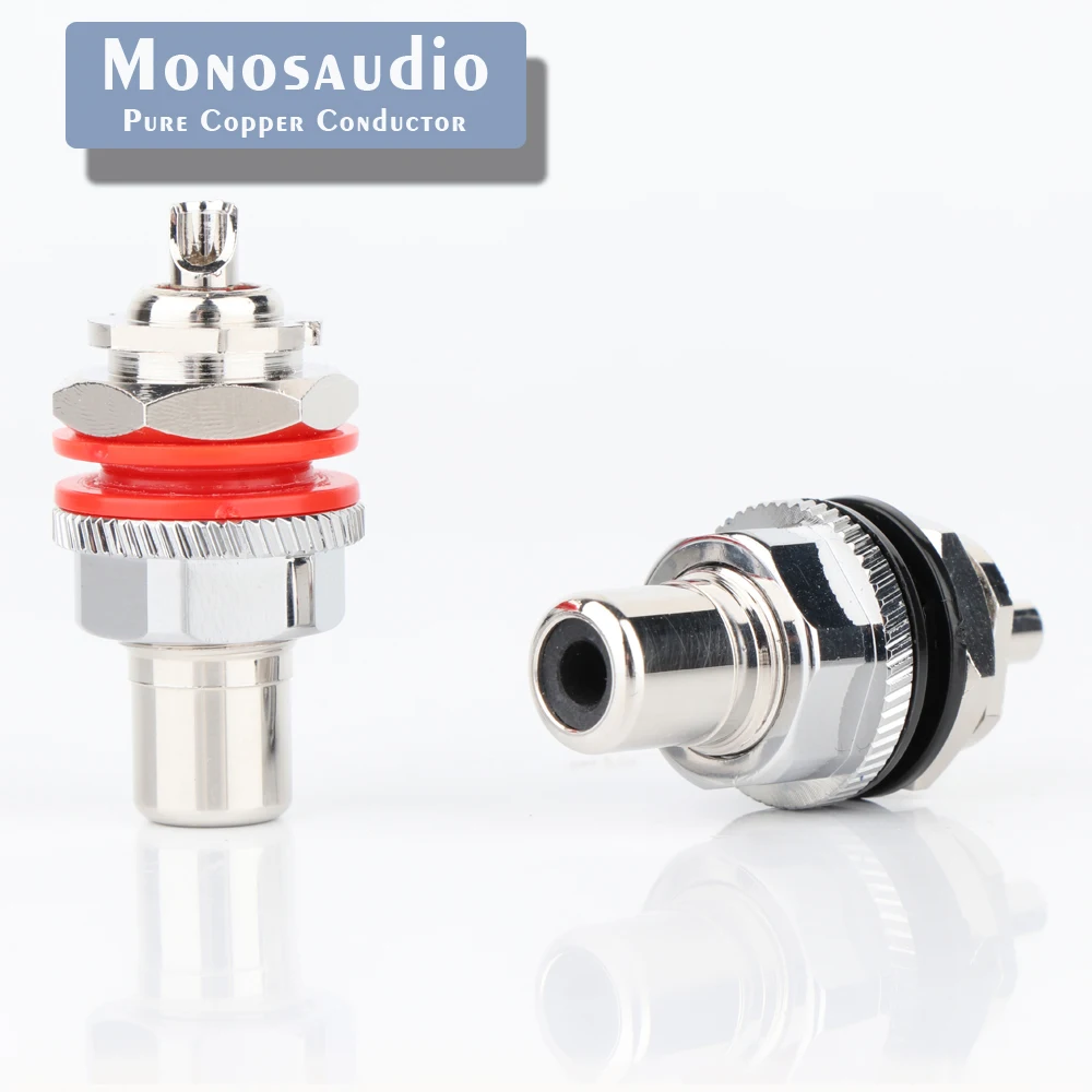 Monosaudio C401 Pure Copper RCA Sockets Terminal Chassis Gold/Rhodium Available Isolation Metal Connectors | Электроника