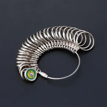 

EU/JP/KR/UK Useful Standard Jewelry Measuring Tool Rings Size Metal Finger Ring Sizer Measure Gauge