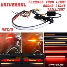 DC 12-24V motocicleta secuencial luz LED de intermitente luces traseras tira motocicleta LED tira de Luz Accesorios elegantes